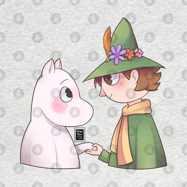 Moomin Troll and Snufkin by MitsuDai